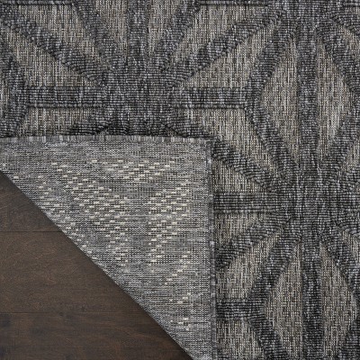 Handmade Dark Grey Geometric Synthetic 6' x 9' Area Rug