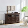 VYNXARIA Farmhouse Sideboard Buffet Cabinet with 3 Doors - Versatile Espresso Storage Solution - 4 of 4