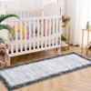 Washable Modern Bordered Rug Non Slip Low Pile Rug Soft Throw Floor Cover Foldable Indoor Carpet for Living Room Bedroom - 4 of 4