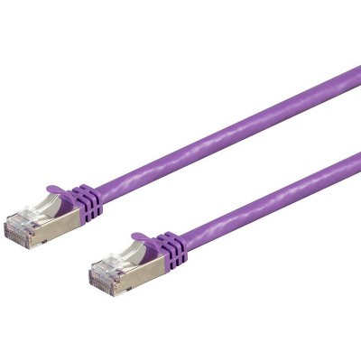 Monoprice Cat7 Ethernet Network Patch Cable - 25 feet - Purple | 26AWG, Shielded, (S/FTP) - Entegrade Series