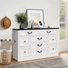 9-Drawer Chest Particleboard Dresser - White Bedroom Dresser, Large Capacity, Multifunctional Storage, Built-In Charging Station with Power Outlets - 4 of 4