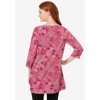 Woman Within Women's Plus Size Perfect Printed Three-Quarter-Sleeve Scoopneck Tunic - image 3 of 4