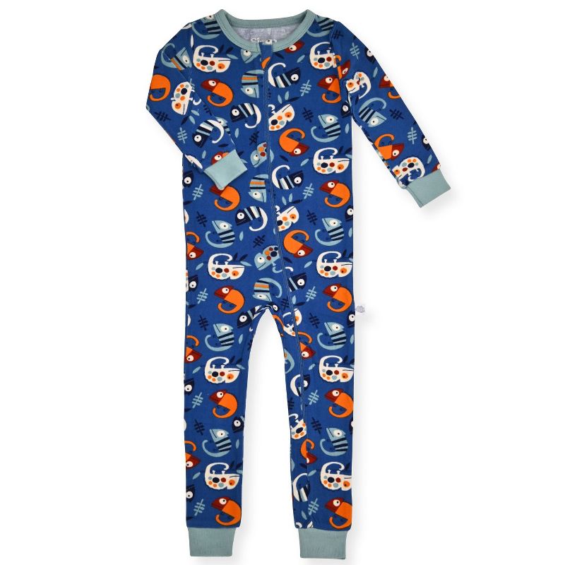 Sleep On It Infant Boys Long Sleeve Super Soft Snuggle Jersey Zip-Up Coverall Pajama with Matching Blankey Buddy, 3 of 5