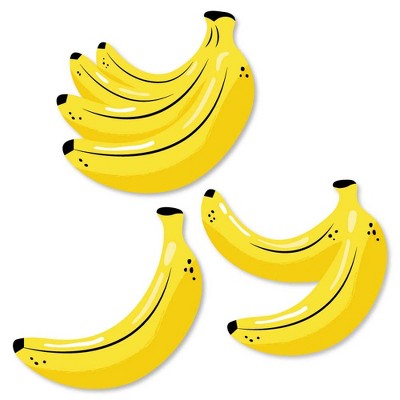 Big Dot of Happiness Let's Go Bananas - DIY Shaped Tropical Party Cut-Outs - 24 Count