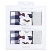Little Treasure Baby Boy Cotton Muslin Swaddle Blankets, Handsome Fella, One Size - 2 of 2
