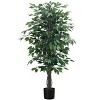 NicBex Artificial Tree Artificial Plant 58" Tall Artificial Ficus Tree with Black Pot, Room Decor for Home Office Foyer Porch - 3 of 4