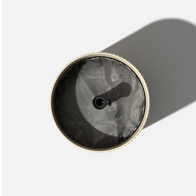 Sand Concrete-Plastic Outdoor Side Table with Umbrella Hole