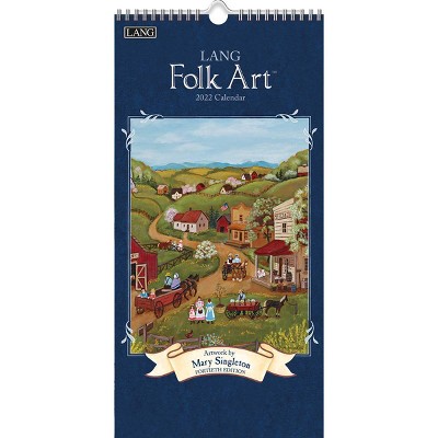 2022 Vertical Wall Calendar 7.75"x15.5" Lang Folk Art - Lang