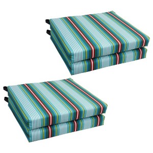 Blazing Needles, 20-inch by 19-inch Patterned Outdoor Chair Cushions (Set of 4) - 1 of 2