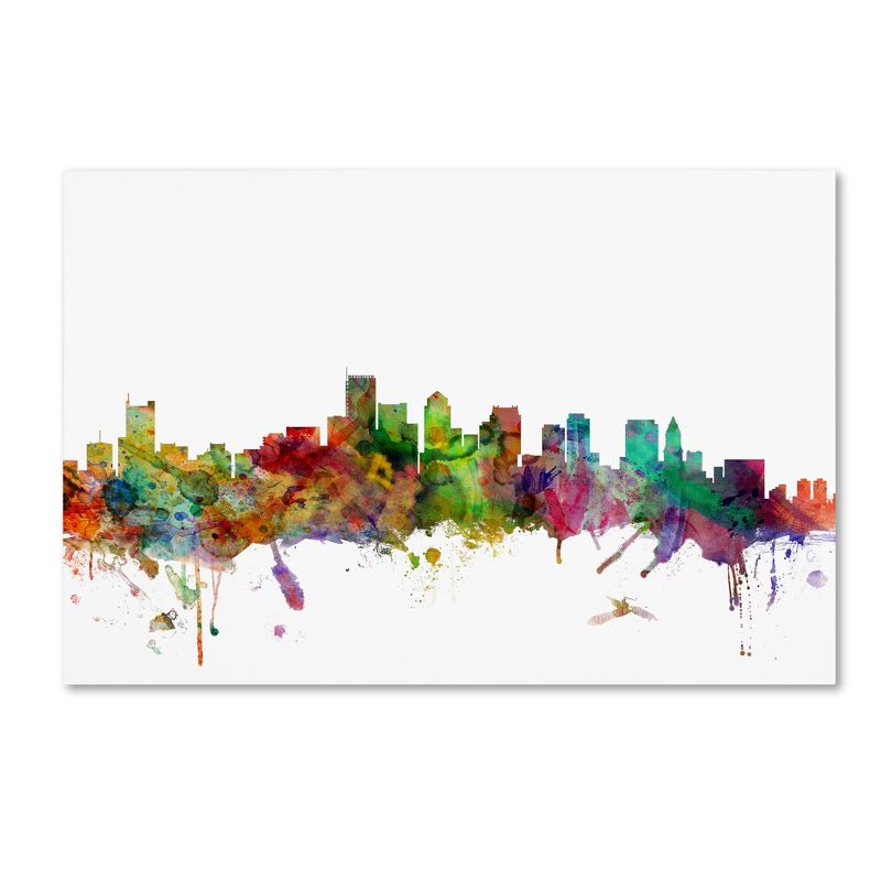 Trademark Fine Art -Michael Tompsett 'Boston Massachusetts Skyline' Canvas Art, 2 of 4