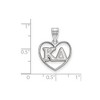 Black Bow Jewelry Sterling Silver Kappa Delta Greek Life Pendant - 2 of 3