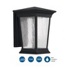Progress Lighting Arrive 1-Light Black LED Outdoor Wall Lantern with Textured Glass Shade - 3 of 4