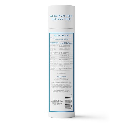 Native Limited Edition Surf Club Deodorant - Tropical Tides - 3.5 fl oz