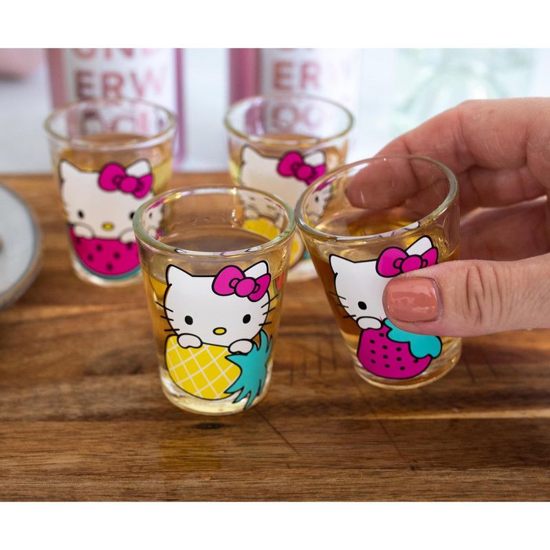 Hello Kitty 4 Piece 1.5oz Mini Glass Set, 4 of 7