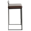 Metal Stackable Counter-Height Contemporary Stool with Padded Seat, Set of 2 for Kitchen or Home Bar - 3 of 4