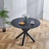 XINGHANZHENXUAN Coffee Table, Mid-century Dining Table With Round MDF Table Top, End Table Leisure Coffee Table - 2 of 4