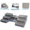 5 Star Super Deals 2 Non Slip 3 Tier Expandable Spice Rack Step Shelf Organizer - Shelf Extends 16.5" to 24.5" For Kitchen, Refrigerator, Pantry - 2 of 4