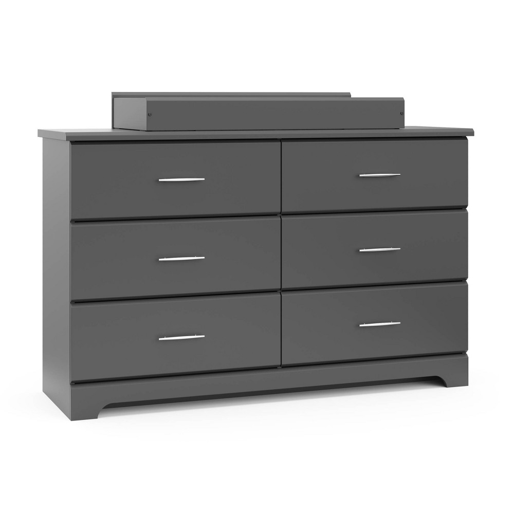 Photos - Dresser / Chests of Drawers Storkcraft Brookside 6 Drawer Dresser with Changing Topper and Changing Pa