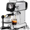 AENKYO Espresso Machine, 20-Bar Compact Coffee Maker for Home, ESE Pod Compatible, Adjustable Temperature Control & Steam Wand - Stainless Steel - 2 of 4