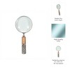 Sagebrook Home 4" Decorative Magnifying Glass - Contemporary Marble Brown and Gray Rustic Ornate Magnifying Glass Decor For Home or Office Table - 3 of 4