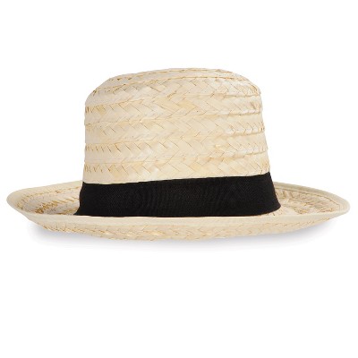 Beistle Straw Skimmer Hat, (1/Pkg) Multicolored