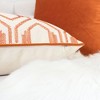 TopComfy Support Pillow Geometric Embroidered Cotton Throw Pillow for Modern Accent Decor, Orange, 17"*17"*10" - 4 of 4