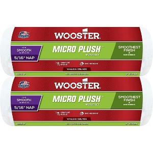 Wooster Genuine 9" Micro Plush 5/16" Nap Roller Cover 2-Pack, R235-9-2PK - 1 of 1