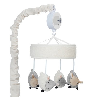 Lambs & Ivy Sleepy Sheep Musical Baby Crib Mobile - Cream/Gray