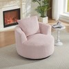 TIRAMISUBEST 360 Degree Swivel Accent Chair Plush Comfort Pocket Spring Support Wooden Base Comfy Seating Living Room Office Apartment - 2 of 4