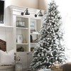 King Of Christmas Snow Flocked Hinged Artificial Christmas Tree Unlit King Flock Xmas Tree - 4 of 4