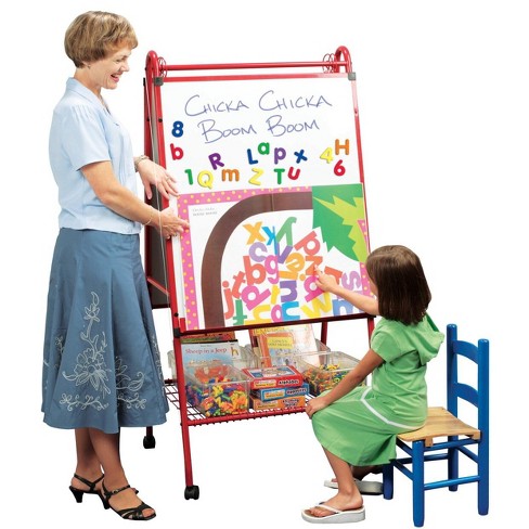 School Specialty Mobile Multi Purpose Easel 62 X 30 X 26 Inches Metal Target