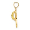 Black Bow Jewelry 14k Yellow Gold November Cubic Zirconia Birthstone Flip Flop Pendant - 2 of 4