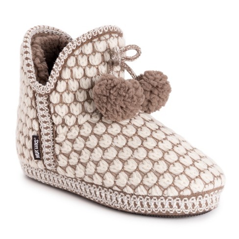 Muk Luks Womens Amira Slippers, Timberwolf/ivory, S (5-6) : Target