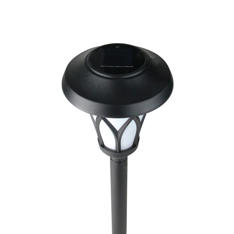 Northlight 19" Black and White LED Petal Lantern Solar Powered Lighted Pathway Marker, 2 of 3