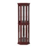 Ridstar 69.75 in. H Corner Curio Cabinet with Adjustable Tempered Glass Shelves For Entryway, Living Room & Bedroom-Red - 4 of 4