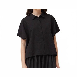 Women's Seersucker Box Shirt - GRADE & GATHER - 1 of 2