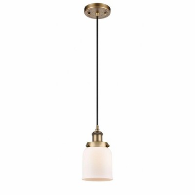 Bell - 1 Light Cord Hung Mini Pendant In Industrial Style-10 Inches Tall and 5 Inches Wide