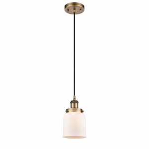 Bell - 1 Light Cord Hung Mini Pendant In Industrial Style-10 Inches Tall and 5 Inches Wide - 1 of 1