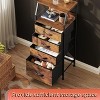 GALAXHERO Tall Nightstand with 4 Drawers and Open Shelf, Fabric Dresser with Wood Grain Top, Storage Tower for Bedroom or Living Room - 4 of 4
