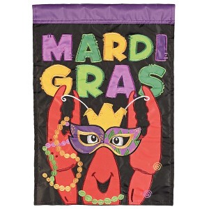 Magnolia Garden Mardi Gras Crawfish 13 x 18 Inch Polyester Garden Flag - 1 of 2