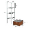 Vince24"x24"x11.75"Galvanized Raised Garden Bed with Trellis Tomato Cage, Planter Stand Box with Open Bottom, Patio Outdoor Furniture - The Pop Home - 4 of 4