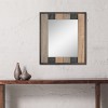 26.6" x 24" Rectangle Natural Wood Plank Mirror Brown - Stonebriar Collection: Stylish Rustic Frame, Easy Wall Mount - 3 of 4