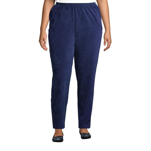 Lands' End Women's Plus Size Sport Knit High Rise Corduroy Elastic Waist  Pants - 2x - Deep Sea Navy : Target