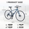 RISOKEYS 700C Hybrid Road Bike for Men & Women,7 Speed Hybrid Bike Aluminum Alloy Frame Double Disc Brakes , Lightweight Frame, Commuting, - 3 of 4