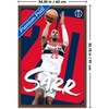 Trends International NBA Washington Wizards - Alexandre Sarr 25 Framed Wall Poster Prints - 3 of 4
