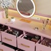 8 Drawer Dresser for Bedroom with LED Lights & Charging Station, Modern Chest of Drawers with Open Storage, TV Stand for Living Room - 4 of 4