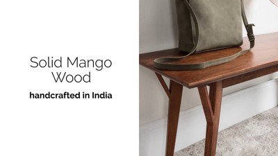 McCutcheon Black Mango Wood Floating Storage Shelf with Concealed Cubby