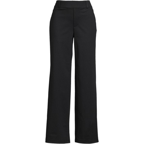 Lands' End Women's Sport Knit High Rise Elastic Waist Pull On Pants -  Medium - Dark Charcoal Heather : Target