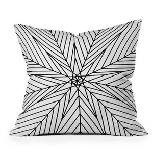 16"x16" Fimbis Star Power Square Throw Pillow Black - Deny Designs: Indoor Polyester, Classic Pattern, No Closure - 1 of 4