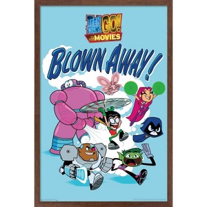 Trends International DC Comics Movie - Teen Titans Go! To The Movies - Blown Away Framed Wall Poster Prints - 1 of 4